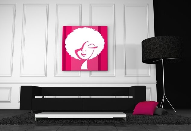 Tableau seventies rose World Woman 