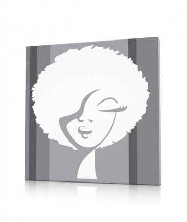 Tableau pop art design gris Woman 