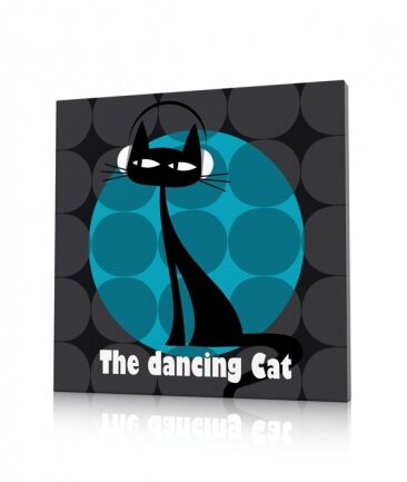 Déco murale vintage chat The Dancing Cat