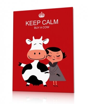 Tableau déco rouge avec vache Buy a Cow