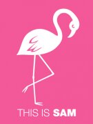 Tableau flamant rose moderne
