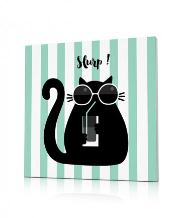 Tableau rayure bleu moderne rigolo