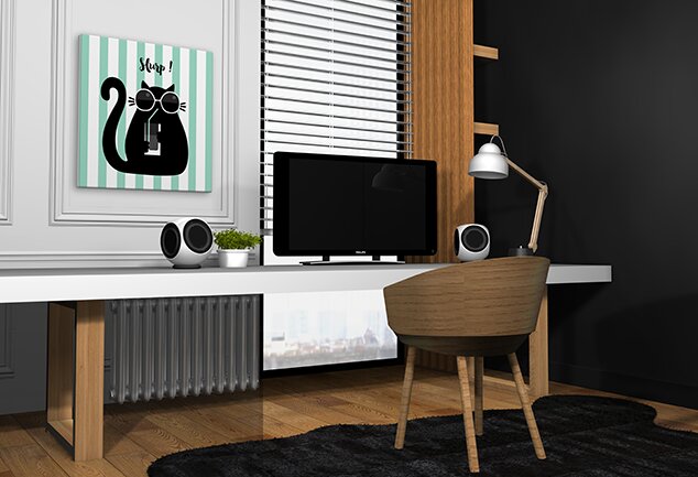 Tableau rayure pastel deco