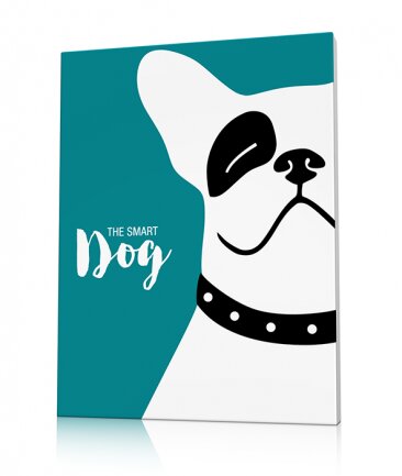 Tableau bouledogue français bleu Smarty