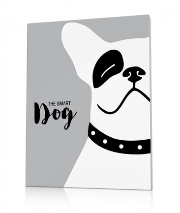 Tableau chien drole gris Smarty