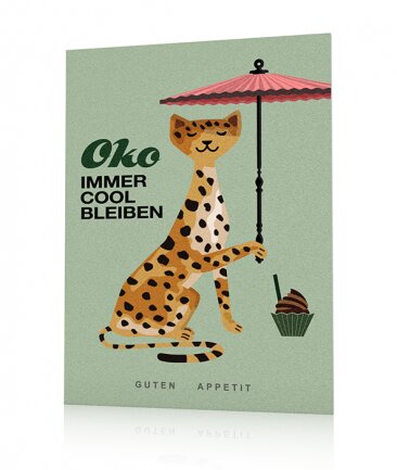 Poster léopard vintage Oko